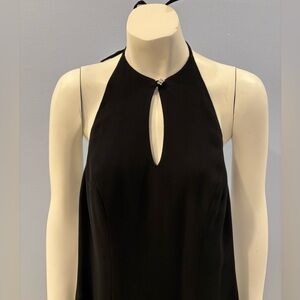 Tristan & Iseut black halter dress NWT size 1 LBD 2 slits
